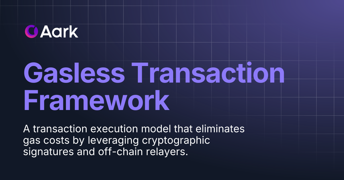 Gasless Transaction Framework | Aark